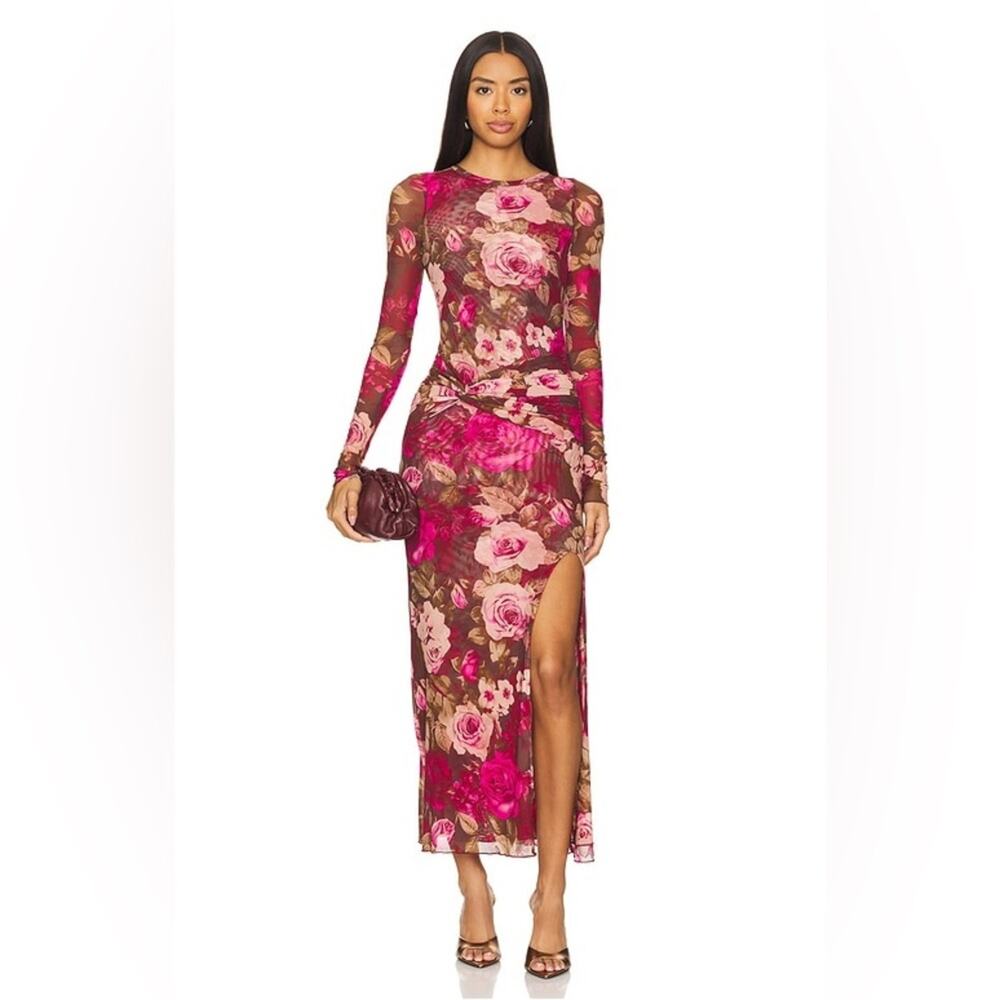 Free People Gianni Maxi Dress in Pink Love Combo M